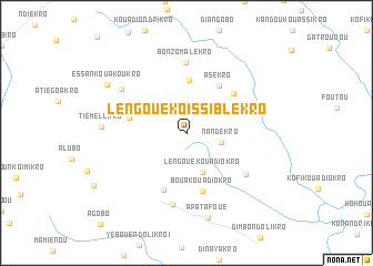 map of Lengoué-Koissi-Blékro