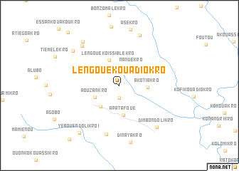 map of Léngoué-Kouadiokro