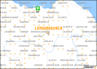 map of Lengua de Vaca