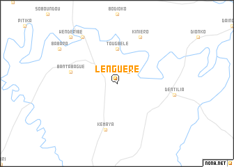 map of Lenguéré