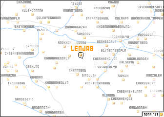 map of Lenjāb