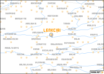 map of Lenkčiai