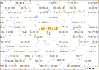 map of Lenkviečiai