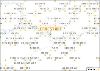 map of Lennestadt