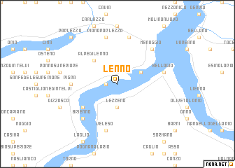 map of Lenno