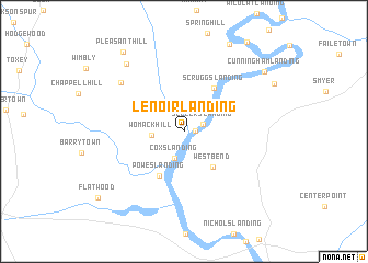 map of Lenoir Landing