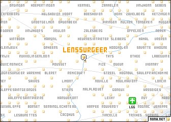 map of Lens-sur-Geer