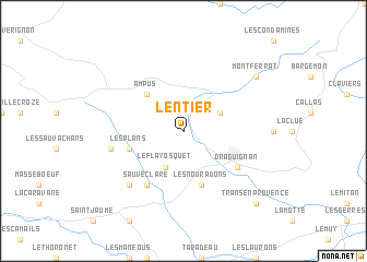 map of Lentier