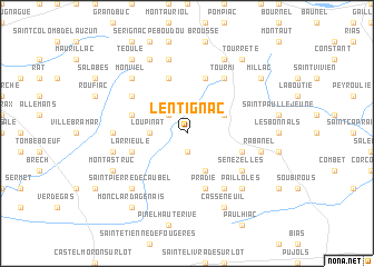 map of Lentignac