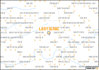 map of Lentignac