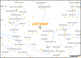 map of Lentihegy