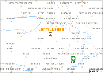 map of Lentillères
