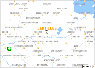 map of Lentilles