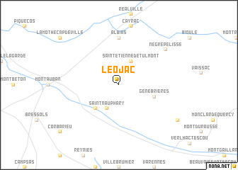 map of Léojac