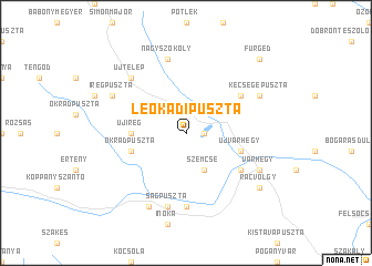 map of Leokádipuszta