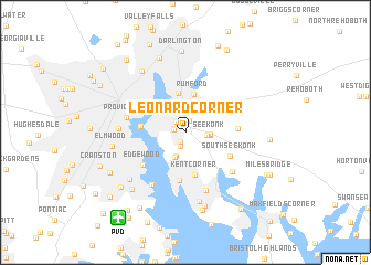 map of Leonard Corner