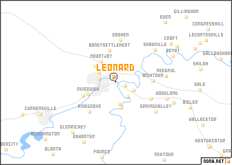 map of Leonard