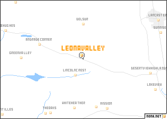 map of Leona Valley