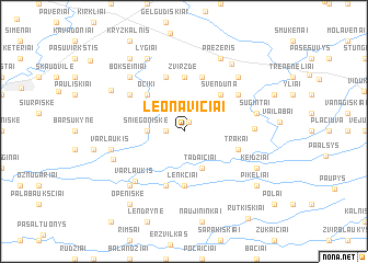 map of Leonavičiai