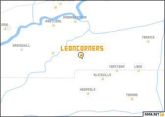 map of Leon Corners