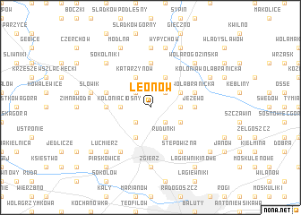 map of Leonów