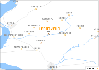 map of Leontʼyevo