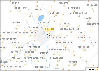 map of León