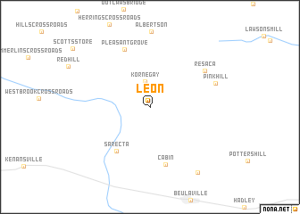 map of Leon