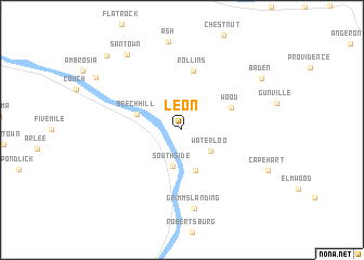 map of Leon