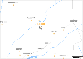 map of Leon
