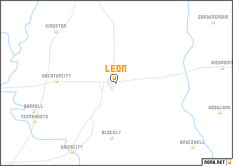 map of Leon