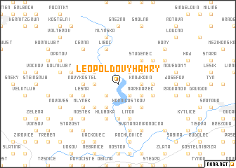 map of Leopoldovy Hamry