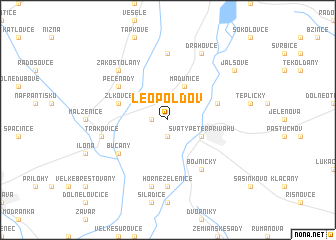 map of Leopoldov