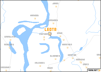 map of Leota