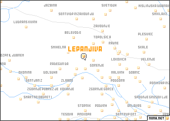 map of Lepa Njiva