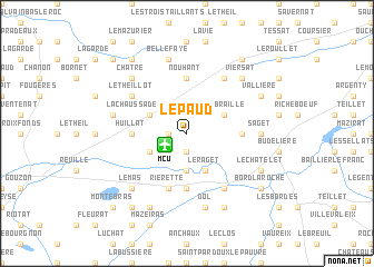 map of Lépaud