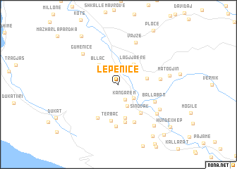 map of Lepenicë