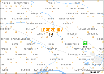 map of Le Perchay