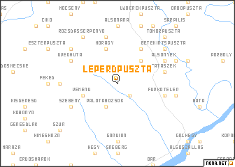 map of Leperdpuszta