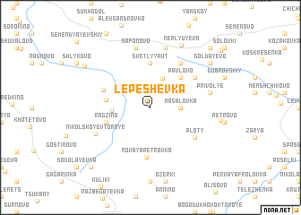 map of Lepeshëvka