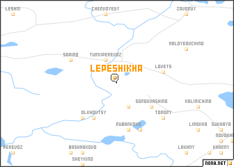 map of Lepeshikha