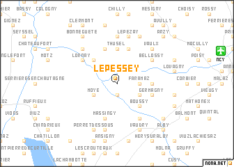 map of Le Pessey