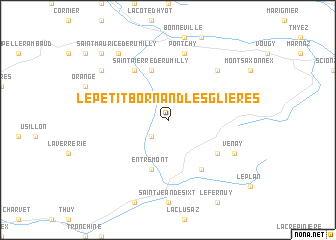 map of Le Petit-Bornand-lès-Glières