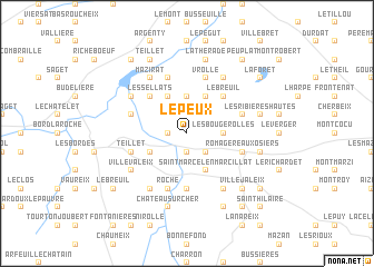 map of Le Peux