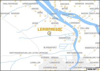 map of Le Pian-Médoc