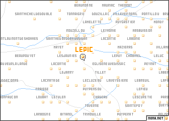 map of Le Pic