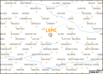 map of Le Pic
