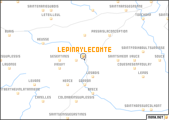 map of LʼÉpinay-le-Comte