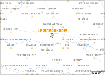 map of LʼÉpine-aux-Bois