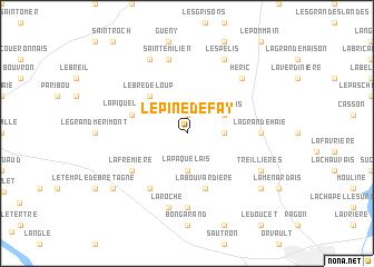 map of LʼÉpine de Fay